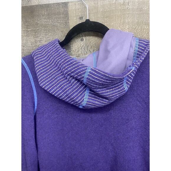 Kuhl Hoodie Chianti Fleece Pullover Size X Small Purple Poly Wool Blend - Picture 6 of 6